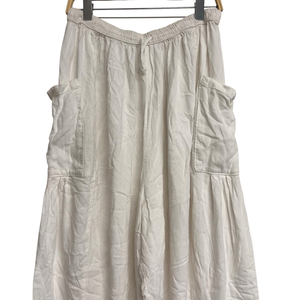 Free People Quinn White Linen Blend Harem Pants Womens Size Large - Picture 3 of 8